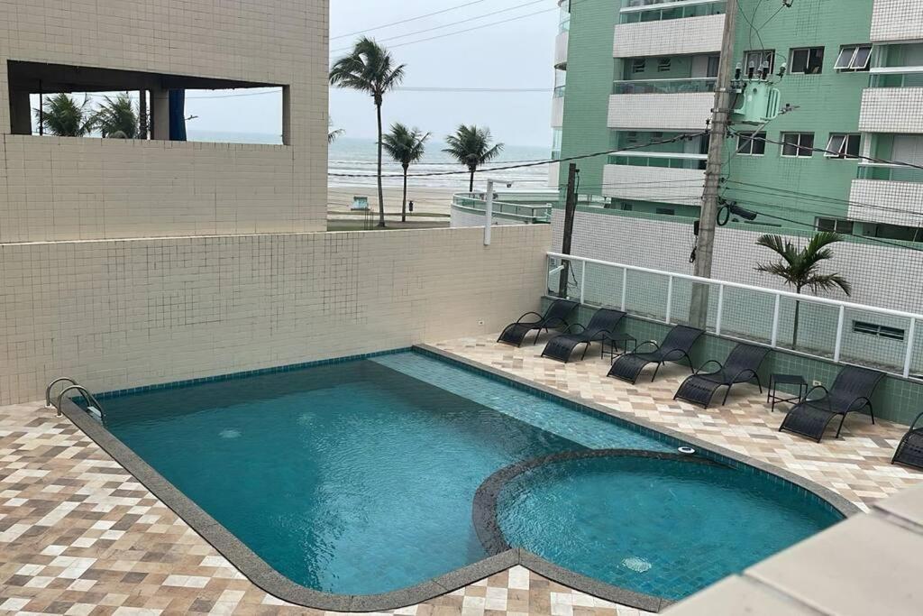 Apto Pe Na Areia Vista Mar Praia Grande  Buitenkant foto